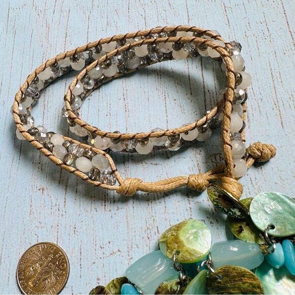 Various Style Bracelet Lot 5 Bracelets Stretch Cuff Wrap Styles - Picture 3 of 6